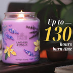 Vanilla & Lavender Candle 22oz Glass Jar - Image 2