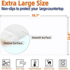 Warome Silicone Mat, 78.7”x 23.6” Heat Resistant Mats - Image 3
