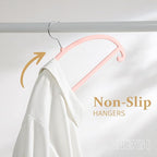MIZGI 50 Pack Blush Pink Velvet Hangers - Image 4