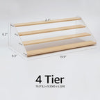 nianfeng Tiered Spice Rack, 4-Tier Spice Pantry Kitchen Cabinet Organizer - Image 6