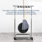 movable mop broom holder put wet mops floor standing cleaning tool rack - Image 3