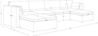 CHITA Oversized Modular Sectional Sofa, FSC Certified U Shaped Couch - Image 2