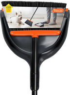 TreeLen Angle Broom and Dustpan Set, Dust Pan Snaps On Broom Handles Orange by TreeLen