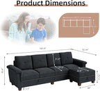 JAMFLY 108" Modular Sectional Sofa - Image 2