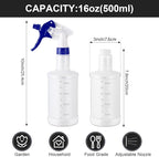 Eccliy 12 Pcs 16 Oz Plastic Spray Bottle, Adjustable Empty Reusable Sprayer - Image 2