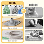 Kitchen Funnel Set, Wide-Mouth Foldable and Telescopic Design, Liquid - Image 3