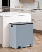 Arlopu 16 GallonStainless Steel Trash Can, 60L Dual Compartment, Metal Kitchen - Image 9