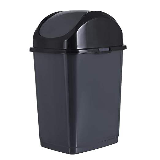 Superio Kitchen Trash Can with Swing Top Lid 9 Gallon Slim Waste Bin 37 Qt by Superio