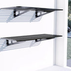 2-Pack 2x4ft Garage Wall Shelving, 2 Shelf Total 8 ft Garage Wall Storage by ZoffyFabrizio