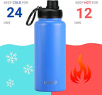 DRINCO Stainless Steel Water Bottle Spout Lid Vacuum Insulated Double Wall - Image 3