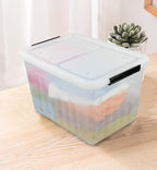 Asking 4-Pack Clear Large 50 L Plastic Storage Boxes, Plastic Storage Bins - Image 4