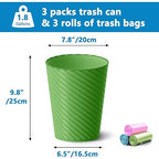 Bathroom Trash Can, 3 Pack 1.8 Gallons Small Trash Can - Image 3