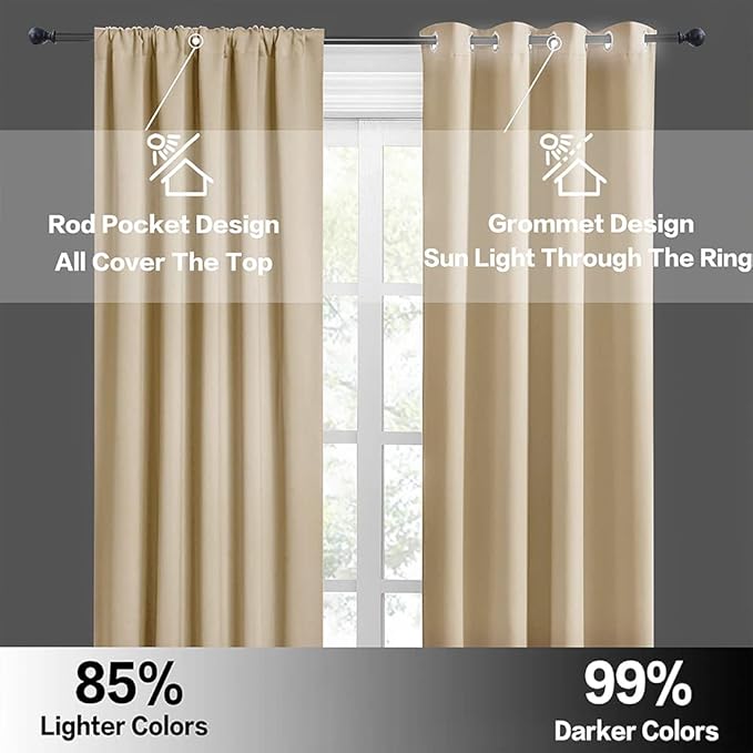 RYB HOME Blackout Curtains for Living Room - Image 5