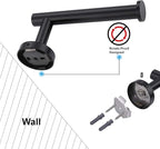 TASTOS Toilet Paper Holder SUS304 Stainless Steel Round Size Matte Black 2 Pack - Image 6