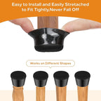24 PCS Silicone & Felt Chair Leg Floor Protectors - Image 5