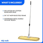 24 Inch Yellow Commercial Dust Mop & Floor Sweeper - Image 4