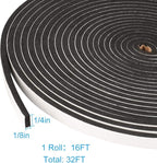 2 Rolls Weather Stripping, 1/4 Inch Wide X 1/8 Inch Thick Foam Seal Tape High - Image 2