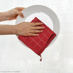 Artoid Mode Checkered Designed Cotton Red Green Terry Kitchen Dish Cloths - Image 6