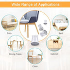 16 Pcs Chair Leg Protectors for Hardwood Floors, Silicone Felt Furniture Leg - Image 6