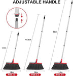 Angle Broom with 58″ Long Handle – 14″ Wide Stiff Bristles - Image 2