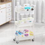 3-Tier Utility Rolling Cart, Mobile Utility Cart - Image 5