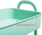 AGTEK Makeup Cart, Movable Rolling Organizer Cart, Macaron Blue 3 Tier Metal - Image 7
