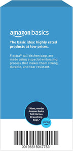 Amazon Basics 13 Gallon Flextra Strength Tall Kitchen Drawstring Trash Bags - Image 6