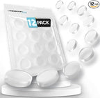 Strongest Wall Door Handle Stopper Set. 12 Pieces of Clear Rubber Door Knob by STRONGESTHOME