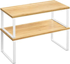 Cabinet Organizer Shelf, Kitchen Counter Storage, 2-Piece Set, Stackable Spice by Unknown