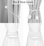 2 Pack White Strong Magnetic Curtain Tiebacks Outdoor Elegant Decorative Tie - Image 5