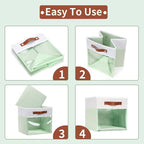 HNZIGE Clear Storage Cubes Bins 11 x 11, Fabric Storage Cube Bins - Image 3