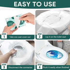 90 Pcs Disposable Flushable Paper Toilet Seat Covers Travel Supplies Essentials - Image 4