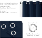 PONY DANCE Navy Blue Short Blackout Curtains - Image 4