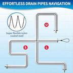 30 Inches Drain Snake Hair Clog Remover, Upgraded Anti-break Metal Plumbing - Image 6