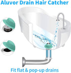 Shower Drain Hair Catcher, Bathtub Drain Cover Foldable Silicone Shower & Tub - Image 3