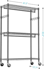 IZEUK Heavy Duty Rolling Garment Rack - Image 2