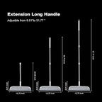 Rubber Squeegee Broom for Floors, 51.77" Long Handle Multi-Surface Magic Broom - Image 7