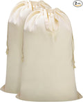 Canvas Laundry Bag with Handles & Drawstring 23.6"x35", Dirty Clothes Travel Bag by CALACH