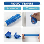 Self Fusing Silicone Tape 2 Rolls 1 in x 10' Blue Waterproof Rescue Tape Rubber - Image 4