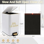 Small Bathroom Trash Can with Lid Soft Close, 1.8 Gallon Stainless Steel - Image 6