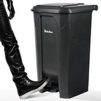 27 Gallon Step-On Trash Can/Container, Hands-Free Disposal by PlasticPrince