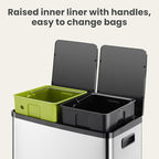DUMOS Kitchen Trash Can, 2×8-Gallon Garbage Can - Image 3