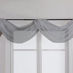 Chyhomenyc Charcoal Grey Sheer Scarf Valances - Image 8
