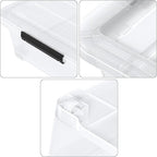 Set of 3 42 L Clear Plastic Under The Bed Storage Bins, Underbed Box - Image 3