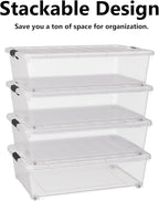 50 Quart Multipurpose Under Bed Storage Container Bins - Image 6