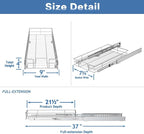 LOVMOR Pull Out Cabinet Organizer 9" W x 21½" D, Kitchen Cabinet Pull Out - Image 3