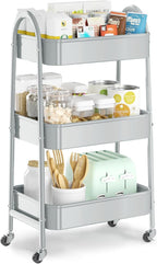 EAGMAK 3 Tier Utility Rolling Cart, Metal Storage Cart by Eagmak