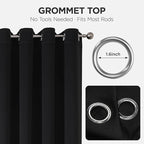 Joydeco Blackout Patio Sliding Door Curtains 108 Inches Long, Grommet Privacy - Image 7