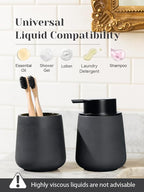 INGOFIN Ceramic Lotion Dispenser - 12oz Refillable Hand Soap Dispenser Bathroom - Image 7