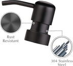 Emerson Essentials Glass Soap Bottle Dispensers, 2 Pack, Stainless-Steel Pumps - Image 4
